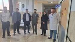 بازدید و تبریک مدیر و رئیس مرکز آموزشی درمانی شهید چمران در بخش های این مرکز در روز اول عید نوروز 
